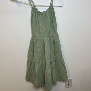 SHEIN Green Tiered Mini Dress